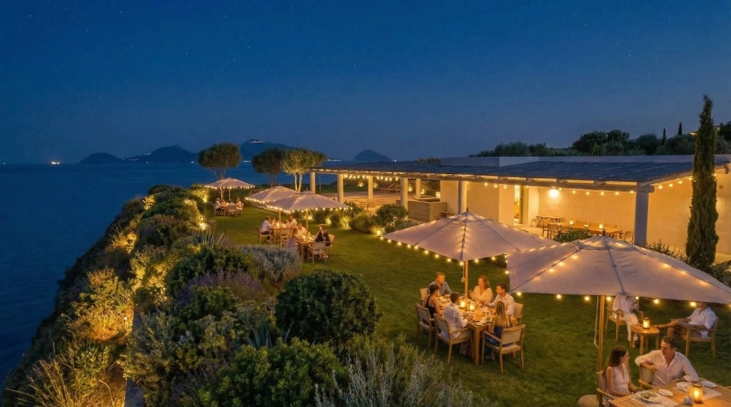 Giardino di Capofaro di notte